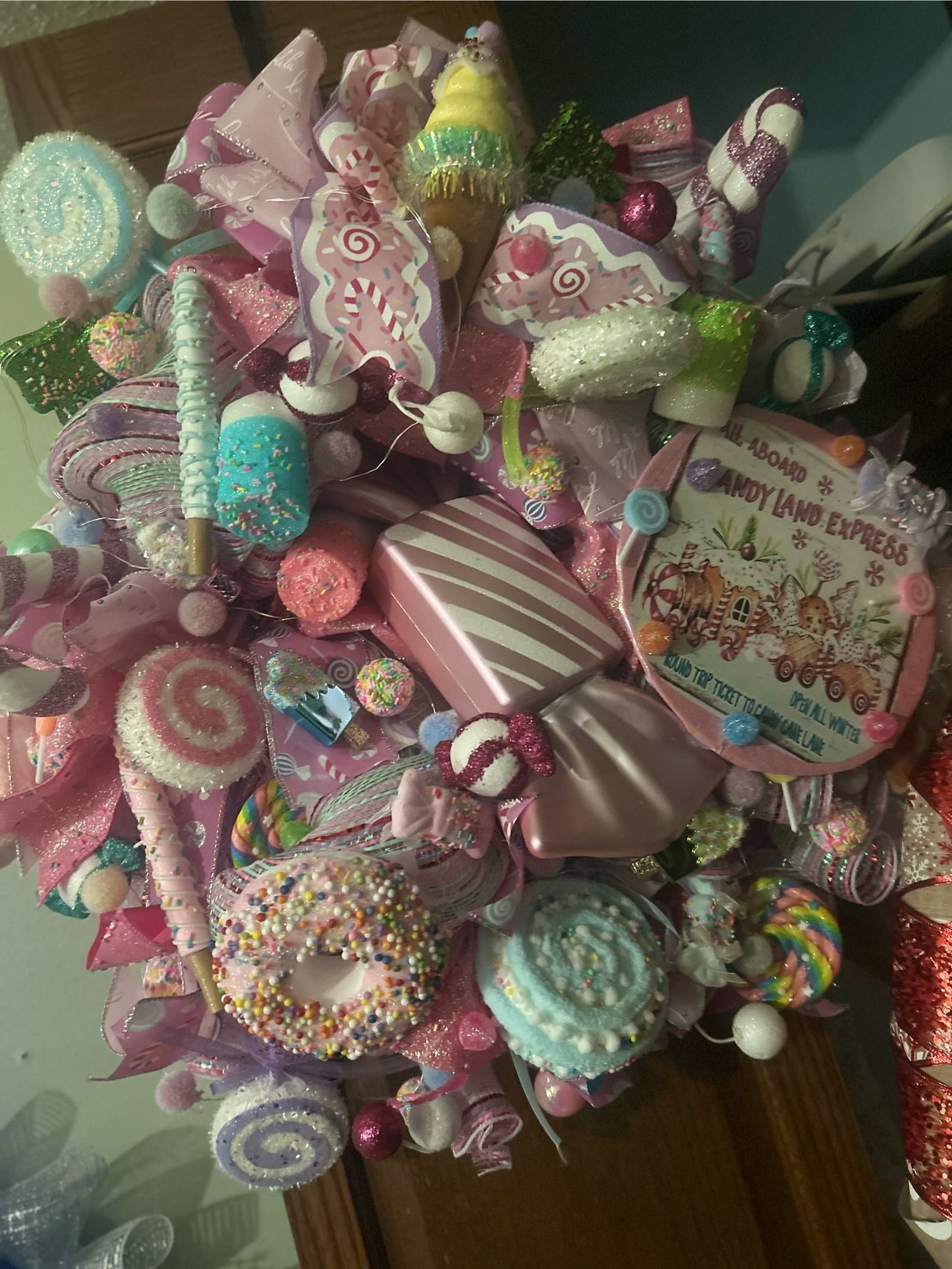 Candy land wreath